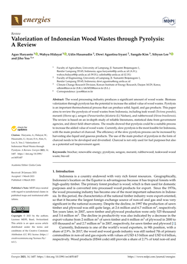 Valorization of Indonesian Wood Wastes Through Pyrolysis: a Review