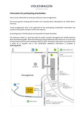 Information for Participating Shareholders