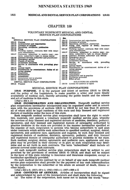 Chapter 159 Minnesota Statutes 1969