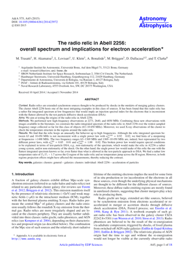 The Radio Relic in Abell 2256: Overall Spectrum and Implications for Electron Acceleration