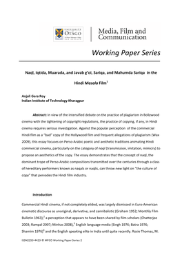 Working Paper Series