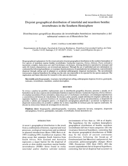 Disjoint Geographical Distribution of Intertidal and Nearshore Benthic Invertebrates in the Southern Hemisphere