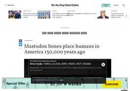 Mastodon Bones Place Humans in America 130,000 Years Ago