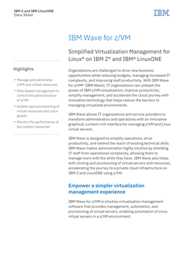 IBM Wave for Z/VM