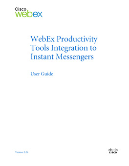 Webex Productivity Tools Integration to Instant Messengers