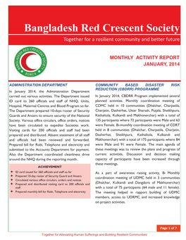 Bangladesh Red Crescent Society Together for a Resilient Community and Better Future