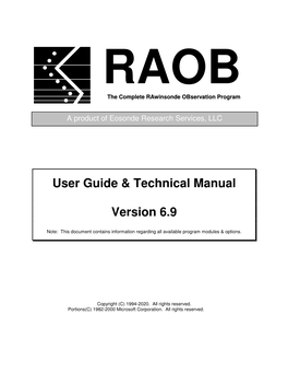 RAOB User Manual