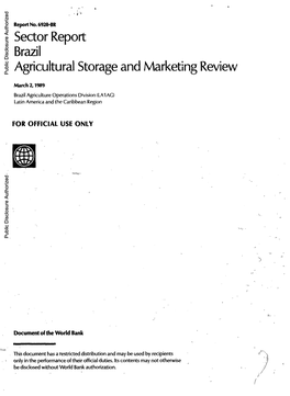 Sector Report Brazil Agricultural Storage and Marketing Review