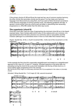 Secondary Chords