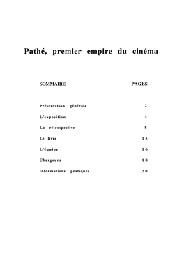 Pathé, Premier Empire Du Cinéma