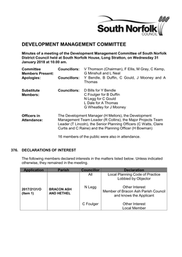 Development Management Committee