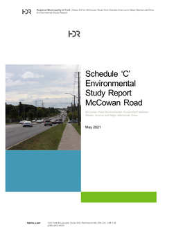 Schedule 'C' Environmental Study Report Mccowan Road