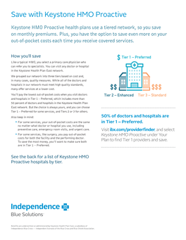 Save with Keystone HMO Proactive