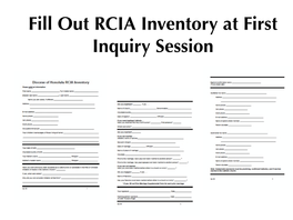 Fill out RCIA Inventory at First Inquiry Session Page 4 of the Form