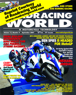 Reprint Courtesy of Roadracing World