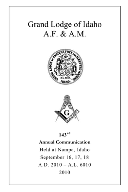 Grand Lodge of Idaho A.F. & A.M. of Idaho