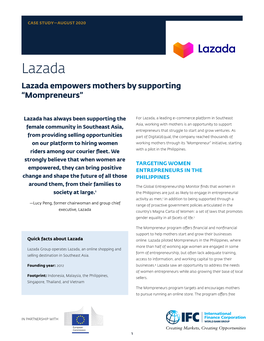 Lazada Lazada Empowers Mothers by Supporting “Mompreneurs”