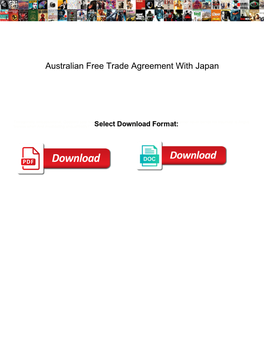 Australian Free Trade Agreement with Japan