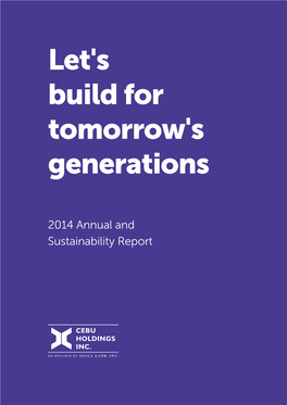 Let's Build for Tomorrow's Generations