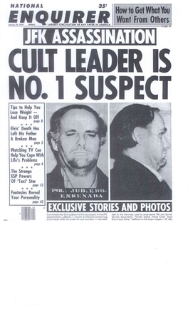 Jfk Assassination Cult Leader Is No