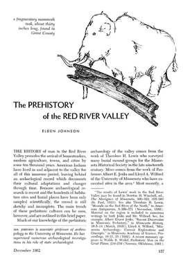 The Prehistory of the Red River Valley