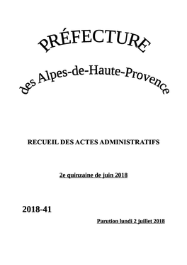 Recueil Des Actes Administratifs