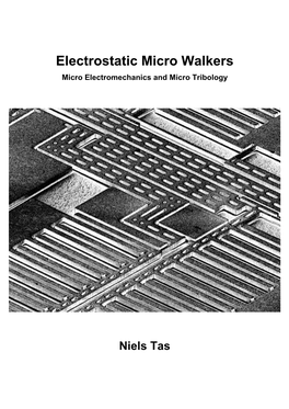 Electrostatic Micro Walkers Micro Electromechanics and Micro Tribology