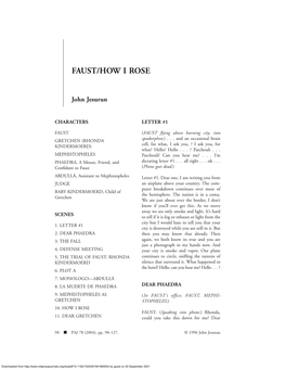 Faust/How I Rose