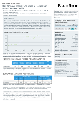 Factsheet BGF China A-Shares Fund Class I2 Hedged