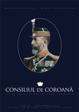 Consiliul De Coroană CONSILIUL DE COROANĂ DIN 3 AUGUST 1914
