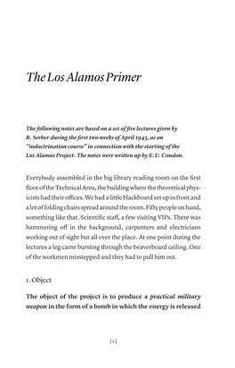 The Los Alamos Primer