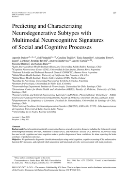 Predicting and Characterizing Neurodegenerative Subtypes with Multimodal Neurocognitive Signatures of Social and Cognitive Processes