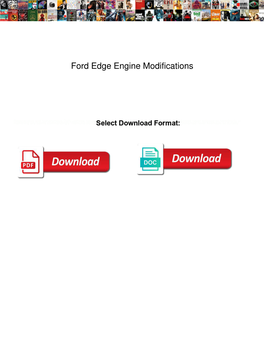 Ford Edge Engine Modifications