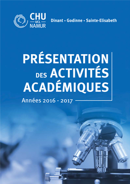 Présentation Des Activités Académiques | 2016-2017
