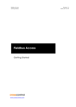 Fieldbus Access Revision 1.5 Getting Started Date: 2017-01-09