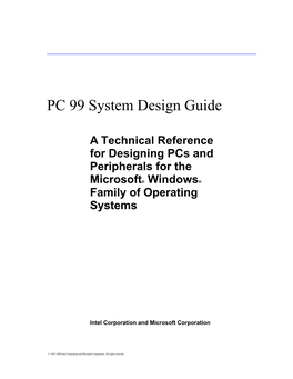 PC 99 System Design Guide