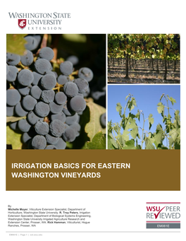 Irrigation Basics for Eastern Washington Vineyards