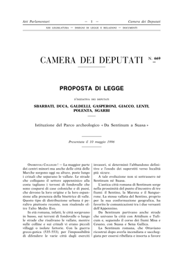 Progetto Di Legge Della XIII Legislatura