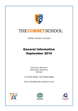 General Information Corbet School