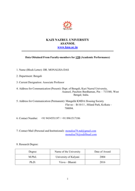 Kazi Nazrul University Asansol