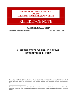 Current State of Public Sector Enterprises in India