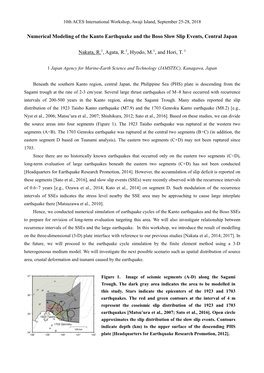 Numerical Modeling of the Kanto Earthquake and the Boso Slow Slip Events, Central Japan