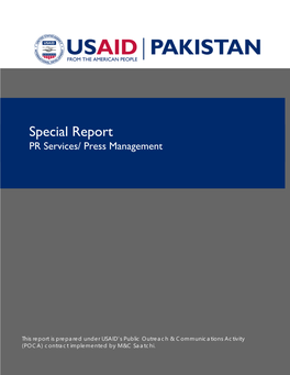 Special Report PR Services/ Press Management