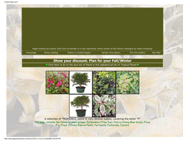 Tropical Plant List F