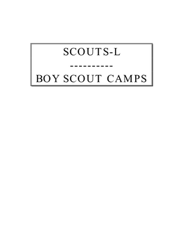 Scouts-L ---Boy Scout Camps
