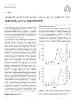 Sitaxentan-Induced Hepatic Failure in Two Patients with Pulmonary Arterial Hypertension