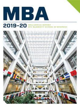 2019–20 Mba Annual Report Byu Marriott School of Business