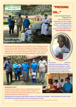 The September 2020 Kisiizi Updates Newsletter