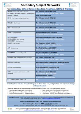 Secondary Subject Networks