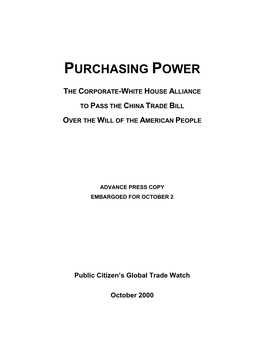 Purchasing Power